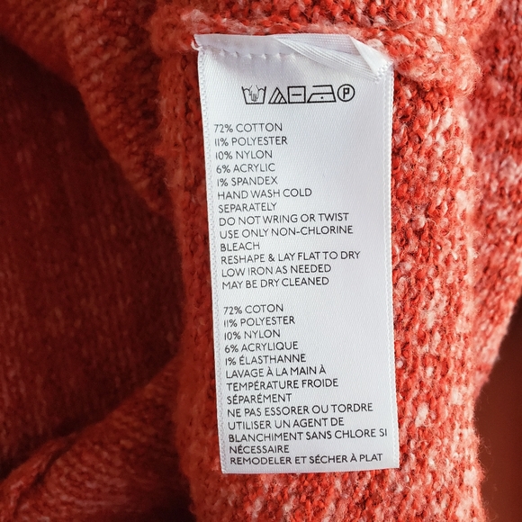 BDG Heathered Orange Drop Shoulder Sweater - Picture 7 of 7